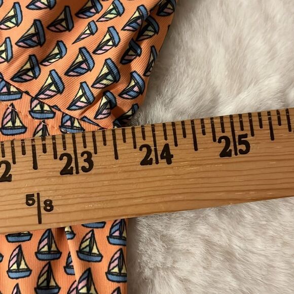 New! Turtleson Skipper Performance Orange Sailboat Print Shirt Creamsicle - Picture 9 of 12